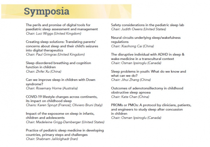 International children's sleep symposium